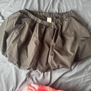 Black Bubble Short with Elastic Waist